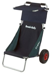 Eckla Strandwagen, mit Sonnendach, grün/blau