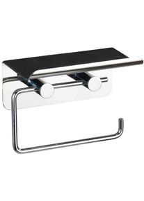 Wenko Toilettenpapierhalter mit Smartphone-Ablage, Edelstahl