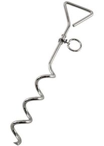 Outwell Spiralhering für Hundeleinen, 45cm, Stahl, silver