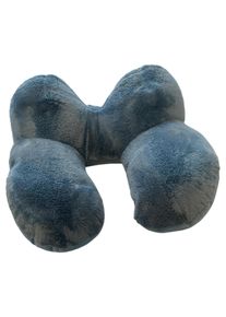 Livarno Nackenkissen Reisekissen oval gewellt Komfortabel Blau Polyester