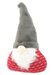 Livarno Wichtel Dekofigur Grau Rot Skandi Weihnachten Stoff 46cm