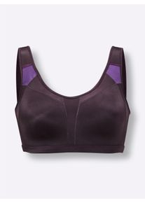 wäschepur Dames Sportbeha zonder beugel in aubergine/lila ,maat 100B, Witt, 79% Polyamide, 21% Elastan