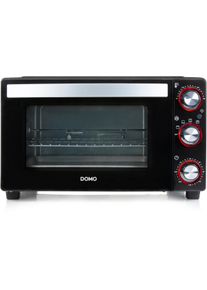 Domo DO1027GO Mini Backofen, 1500W, 28L, 3 Ebenen, Timer, Unterhitze, Oberhitze, Ober- und Unterhitze, Drehspie&szlig;, schwarz