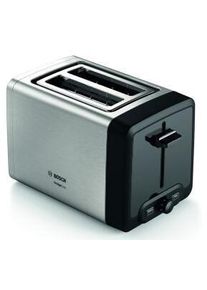 Bosch TAT4P420DE Kompakt Toaster, 970W, DesignLine, Auftau- und Aufwärmfunktion, Gleichmäßiges Röstbild, Edelstahl