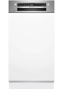 Bosch SPI4HMS49E Serie 4 Teilintegrierter Geschirrspüler, 45 cm breit, 10 Maßgedecke, Extra Trocknen, AquaStop, 3-fach Rackmatik, Silence Plus, edelst