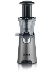 Severin ES 3571 Slow Juicer Entsafter, 150W, 1L Saftbeh&auml;lter, Tropf-Stopp Verschluss, grau-metallic-schwarz / Edelstahl