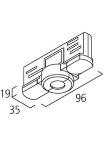 Eutrac 33016049 MultiAdapter für 3- Phasen Stromschiene, mit Datenbus-Option, schwarz (99-759-2)