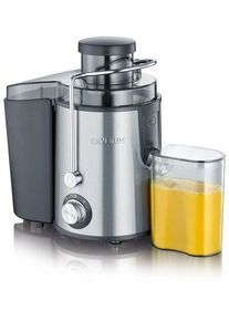 Severin ES 3566 Entsafter, 400W, 0,5l, Edelstahl-Saftauslauf, Tropfstopp, Edelstahl/schwarz