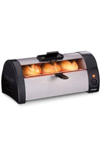 Cloer 3080 Br&ouml;tchenb&auml;cker Minibackofen, 220-240 W, Kontrolllampe, herausnehmbarer Backrost, Kr&uuml;melschublade, Edelstahl