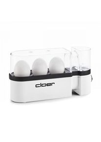 Cloer 6021 Single-Eierkocher, 300W, 3 Eier, wei&szlig;