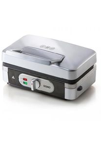 Domo DO9136C Sandwichtoaster 3-in1, 1000 W, 3x2 Backplatten, silber