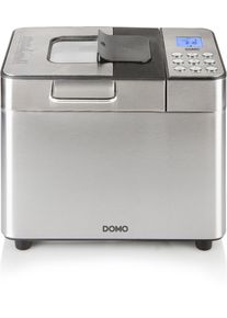 Domo B3971 Brotbackautomat, 500W, Warmhaltefunktion, Timer, Spender f&uuml;r N&uuml;sse/Fr&uuml;chte, Br&auml;unungseinstellung, 18 Backprogramme, Edelstahl