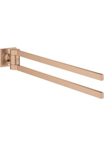 Grohe Allure Doppel-Handtuchhalter, schwenkbar, L&auml;nge 460 mm, schwenkbar 90&deg;, warm sunset geb&uuml;rstet (40342DL1)
