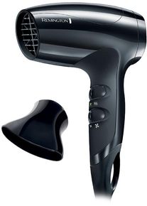 Remington D5000 Compact Haartrockner, 1800W, 3 Heizstufen, Eco-Einstellung, schwarz