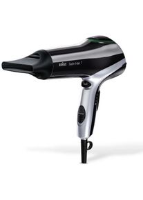Braun Satin Hair 7 HD710 Haartrockner, 2200W, Iontec Technologie, Styling-D&uuml;se, schwarz/silber