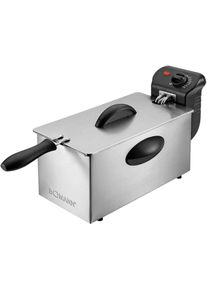 Bomann FR 2264 CB Fritteuse, 2000 W, 3l Öl/Fett, Überhitzungsschutz, edelstahl