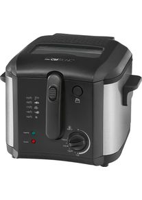 Clatronic FR 3649 Fritteuse, 1600 W, 2,5L, Springdeckel, Sichtfenster, 2 Kontrollleuchten, schwarz (263773)