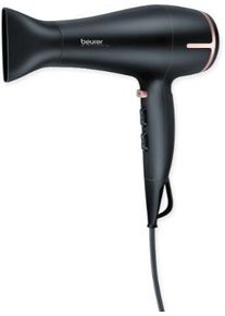 Beurer HC 60 Haartrockner, 1400W, 3 Heizstufen, 2 Aufs&auml;tze, schwarz (59132)