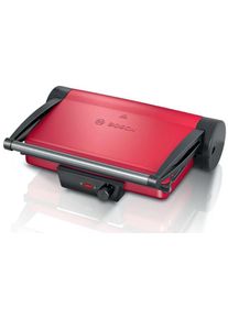 Bosch TCG4104 Tischgrill, 2000W, Grillfläche: 328 x 238mm mm, Ober-Unterhitze, rot