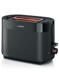 Bosch TAT2M123 Toaster, 950 W, 2 Schlitze, Auftaufunktion, Nachtoastfunktion, schwarz