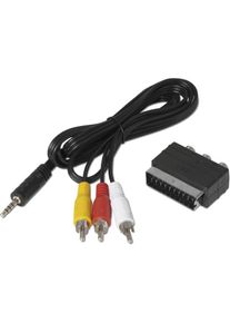 Technisat Adapterset Klinke-Cinch/SCART für Technisat-Receiver, schwarz (0000/3649)