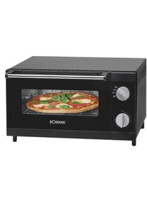 Bomann MPO 2246 CB Multi-Pizzaofen, 1000 W, 12l, Ober-/Unterhitze, &Uuml;bertemperaturschutz, schwarz/edelstahl (622461)