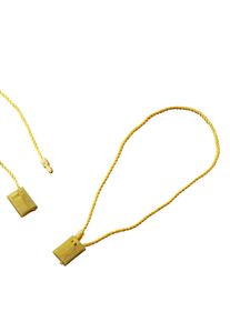 100 Unità - Filo in tessuto con sigillo oro | 120 mm, poliestere|PS