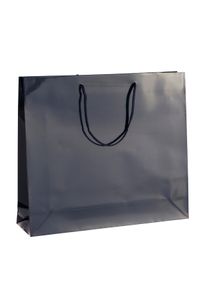 10 Unit&agrave; - Borsa regalo, lucido nero | 40 x 35 x 10 cm, carta laccata