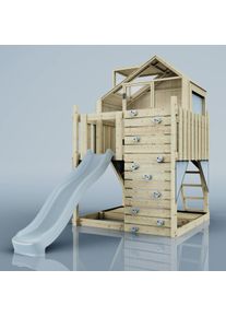 PolarPlay Kids Scandinavian Style Climbing Platform & Playhouse - Astrid Mist