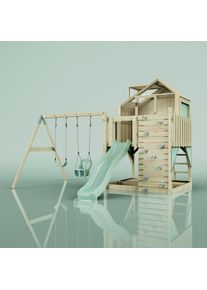 PolarPlay Kids Climbing Tower & Playhouse - Swing Saga Sage