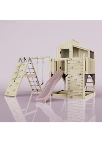 PolarPlay Kids Climbing Tower & Playhouse – Climb & Swing Runa Rose