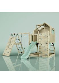 PolarPlay Kids Climbing Tower & Playhouse - Climb & Swing Ragna Sage