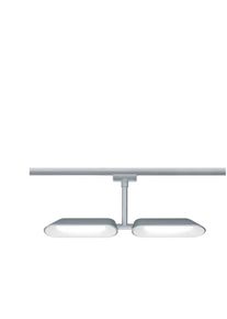 Paulmann Licht Paulmann URail LED Schienenspot Dipper Einzelspot 2x650lm 2x8W 2700K 230V, dimmbar, chrom matt/weiß (95469)