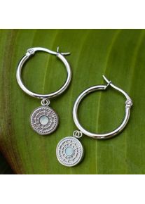 Holzkern Earrings Women Silver and Nacre