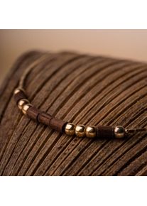 Holzkern Colliers Femme Or et Noyer