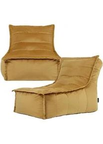 I.C.O.N. icon Sitzsack Sofa Dolce, 2-er Set , Gelb , Kunststoff , 158x68x90 cm , Hergestellt in Deutschland , Wohnzimmer, Hocker, Sitzsäcke, XXL Sitzsäcke
