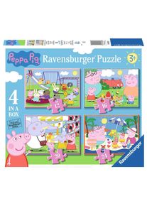 Ravensburger 4 en 1 Puzzles évolutifs - Peppa Pig - Jeux à l'extérieur - de 3 ans