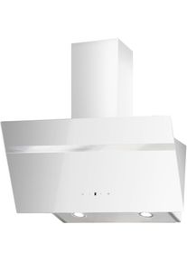 PKM S20-90 AWTY Kopffreihaube, 90 cm breit, 616 m³/h, Umluftbetrieb, Abluftbetrieb, Fettfilter spülmaschinenfest, LED, Weißes Glas