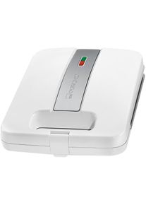 Clatronic ST 3629 Sandwichtoaster, 1400W, Antihaftbeschichtung, Dreieckige Sandwichplatten, weiß/edelstahl (263736)