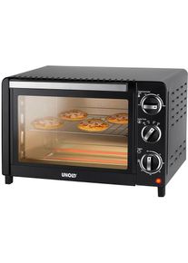 Unold Elektro Unold 68875 Allround Ofen, 1200W, 18l, 60-Minuten Timer, Betriebskontrollleuchte, schwarz