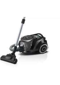 Bosch BGC41XSIL Serie 6 Beutelloser Staubsauger, 700 W, UltraAllergy Hygienefilter, Schwarz