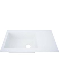 respekta Denver Mineralite Einbauspüle mit 1 Becken, 86 x 50 cm, weiß