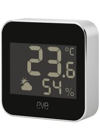 eve Weather HomeKit, Smarte Wetterstation mit Apple HomeKit-Technologie, schwarz/silber (10EBS9901)