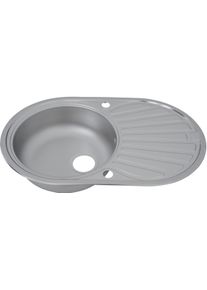 respekta Cansas Einbauspüle mit 1 Becken, 77 x 48 cm, Edelstahl