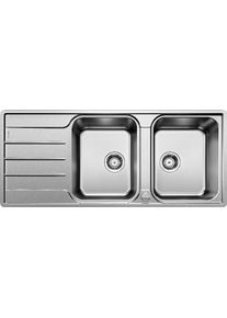 Blanco Lemis 8 SI-F Einbauspüle mit Ablauffernbedienung, reversibel, Edelstahl Bürstfinish (523037)