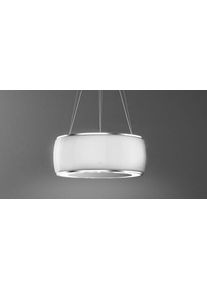 Falmec Soffio Dunstabzugshaube, Ø 58 cm, 600 m³/h, Umluft, LED-Beleuchtung, Randabsaugung, Drehknopf, weiß Glas (101918)