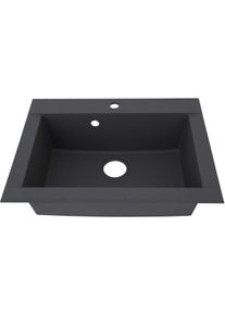 respekta Ohio Mineralite Einbauspüle mit 1 Becken, 66 x 50 cm, betongrau
