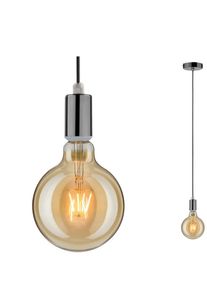 Paulmann Licht Paulmann Pendelleuchte Larus IP44 E27 max. 60W, schwarzchrom dimmbar (79754)