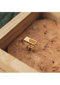 Holzkern Earrings Women Gold and Tiger&rsquo;s Eye