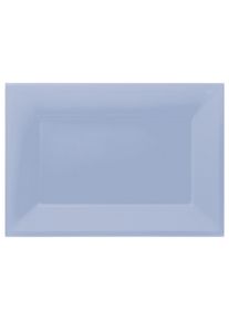 Amscan 3 assiettes de service Markus bleu pastel
